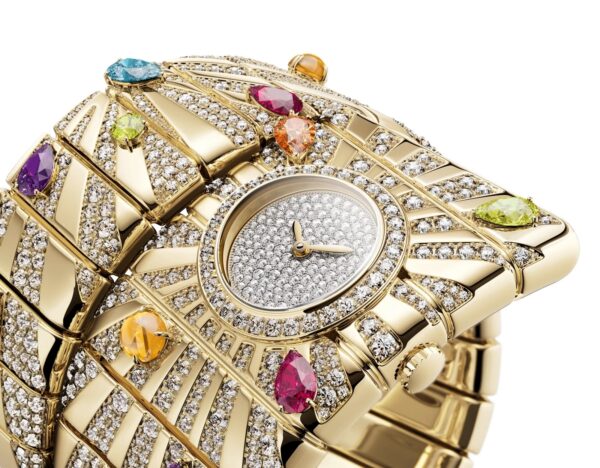 A close up of a Bvlgari watch A close up of a Bvlgari watch