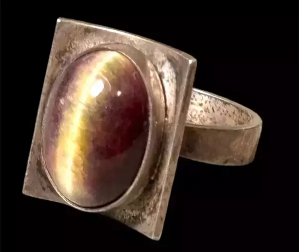 Brodrene Bjorklund BrdrB Copenhagen Sterling Silver Tiger Eye Ring.