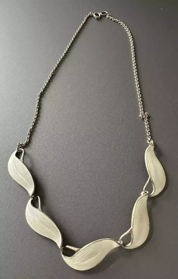 Finn Jensen Sterling Silver enamel Necklace Norway Norwegian scandi Finn Jensen Sterling Silver enamel Necklace Norway Norwegian scandi