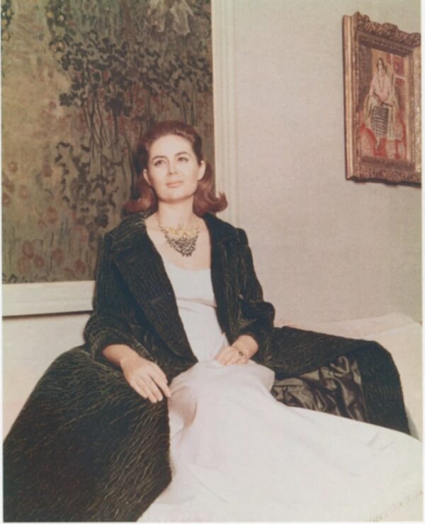 Photograph of Madame Schlumberger in her Sutton Place apartment, circa 1964 Photograph of Madame Schlumberger in her Sutton Place apartment, circa 1964