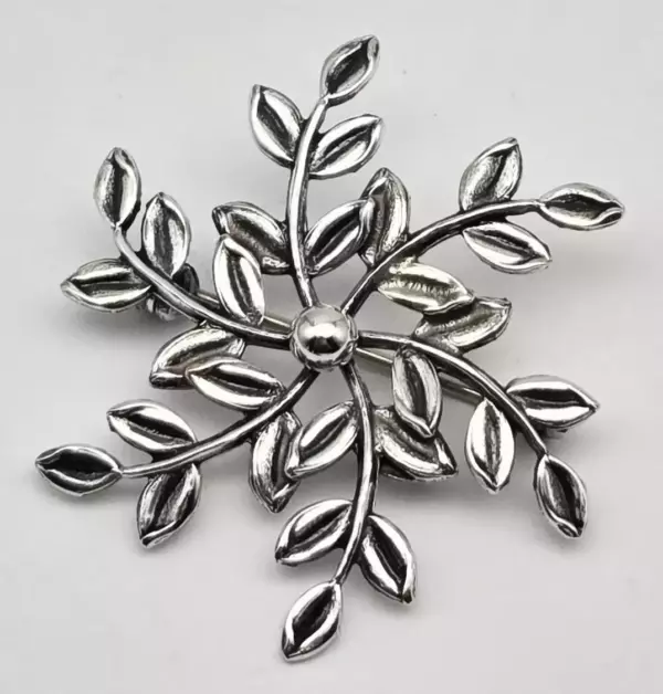 VTG Danish John Lauritzen DENMARK 925 Sterling Silver Floral Swirl Pin Brooch. VTG Danish John Lauritzen DENMARK 925 Sterling Silver Floral Swirl Pin Brooch.