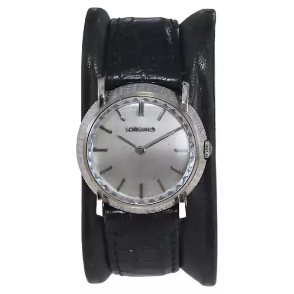 14kt. Solid White Gold Original Multifaceted Crystal Dress Watch. 14kt. Solid White Gold Original Multifaceted Crystal Dress Watch.
