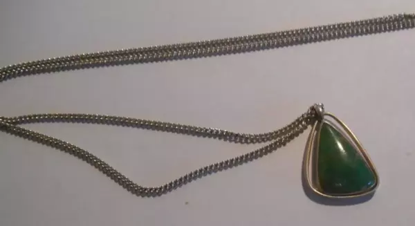 925 sterling 24 chain & frances holmes boothby pendant mid century.