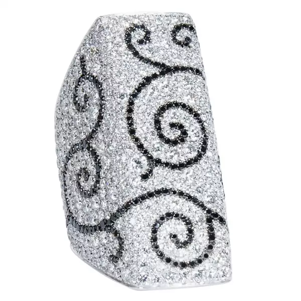 BRAND NEW Palmiero Diamond Geometric Glove Ring in 18K White Gold (9.03 CTW) BRAND NEW Palmiero Diamond Geometric Glove Ring in 18K White Gold (9.03 CTW)