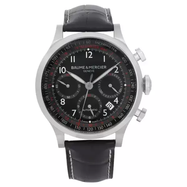 Baume et Mercier Capeland Steel Black Dial Automatic Mens Watch MOA10084. Baume et Mercier Capeland Steel Black Dial Automatic Mens Watch MOA10084.