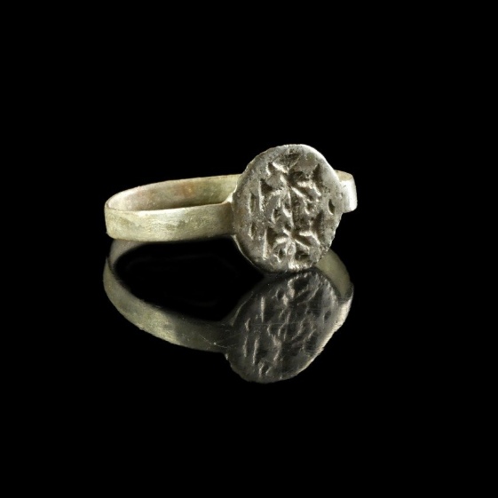 Knights Templar ring with a patriarchal cross and seal. 12th 13th centuries AD. Knights Templar ring with a patriarchal cross and seal. 12th 13th centuries AD.