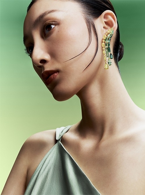 Verdant Waves Earrings and Necklace, Boghossian