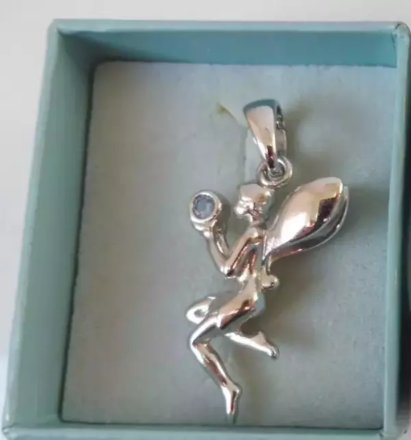 Pendant, Very Beautiful Chain Pendant, Silver Fairy. Pendant, Very Beautiful Chain Pendant, Silver Fairy.